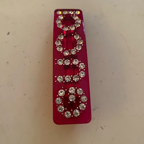 Gucci Fuchsia Crystal Hair Clip COMES WITH BOX - Picture 2 of 7